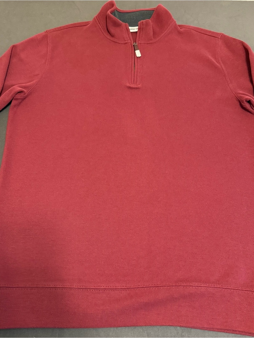 Lands' End Kids' Quarter‑Zip Pullover in Berry